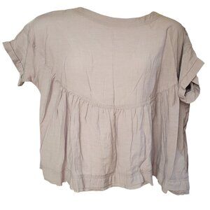 Grade & Gather Women's Blouse Round Yoke Color Lilac Size S
